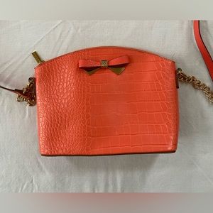 Anne Klein Coral Crossbody With Gold Chain